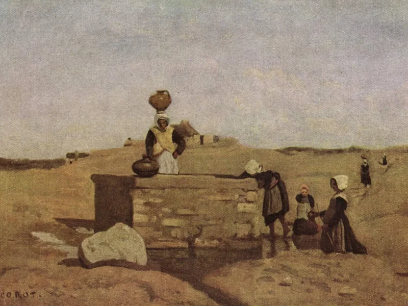 1796-Jean-Baptiste Camille Corot - Donne bretoni alla fonte, 1840, Louvre